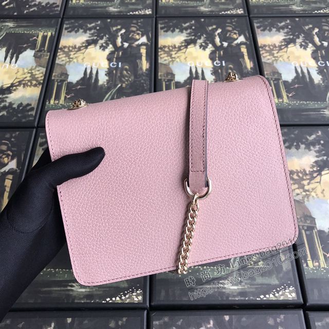 Gucci包 古馳女包 510304淺粉 Gucci新款鏈條包 Gucci單肩斜挎包  gudj1172
